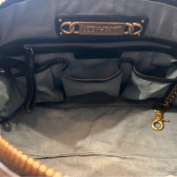 Lockheart Black Leather Satchel - Picture 9 of 10